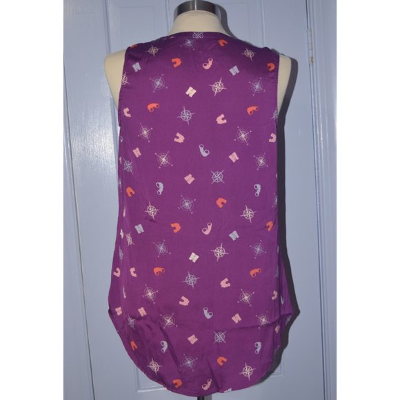ModCloth Sleeveless Purple Blouse size Medium - Picture 2 of 5